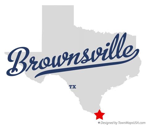 Map of Brownsville, TX, Texas