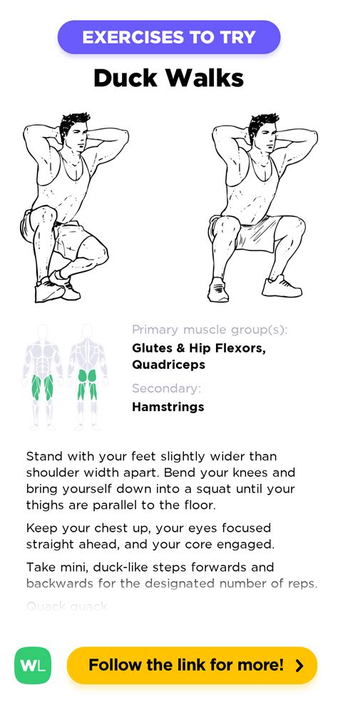 Duck Walks / Squats – WorkoutLabs Exercise Guide