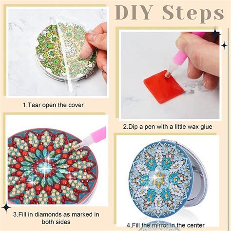 4Pcs Diamond Paint Compact DIY Mandala for Adults Kids Beginners C2Z1 | eBay