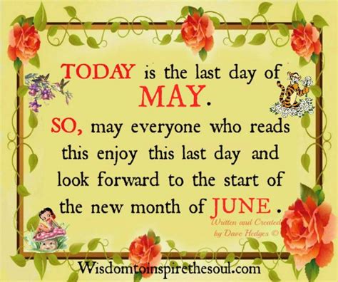 Daveswordsofwisdom.com: The last Day Of May.