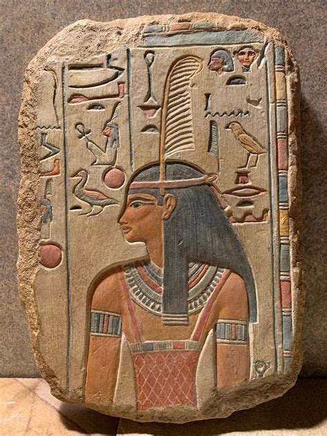 Egyptian art - relief sculpture replica of the Goddess Maat - Harmony, Justice