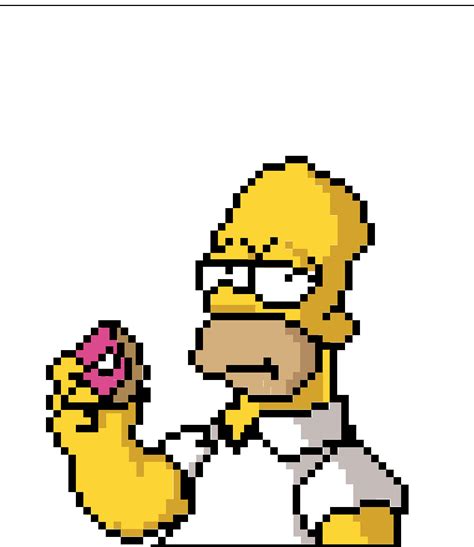 Homer Simpson Pixel Art Pixel Art Image Pixel Art Pixel Art Homer ...