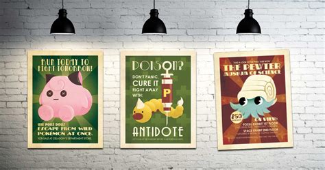 Awesome Retro Inspired Pokemon Posters – Euzy