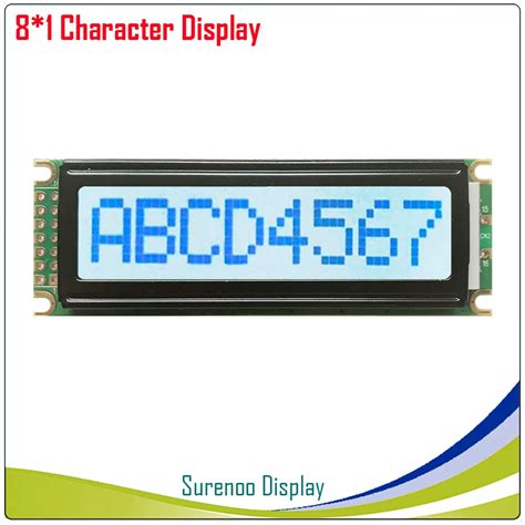 801 0801 8X1 Character LCD Module Display Screen LCM with White Backlight build in SPLC780D ...