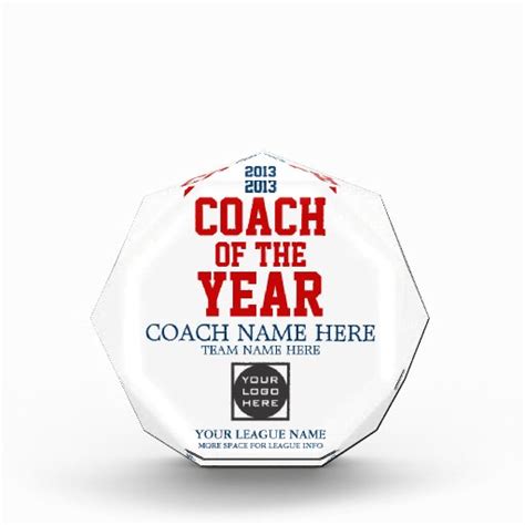 Coach of the Year Customizable Awards | Zazzle