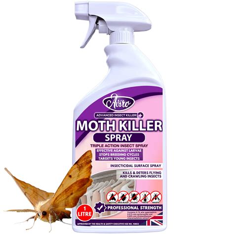 Buy Aviro Moth Killer Spray (1 Litre) - Fast Acting Moth Repellent Killer For Carpet, Fabric ...