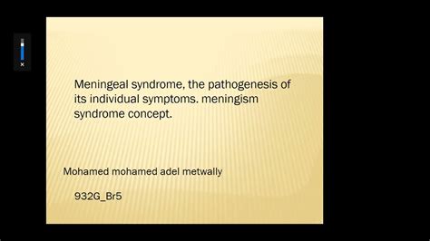 30 Meningeal syndrome, the pathogenesis of its individual symptoms ...