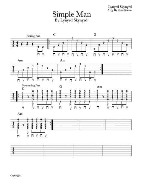 Free Printable Guitar Tabs For Beginners - Free Printable