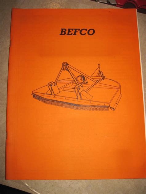 Befco T40-250 Rotary Tiller Service Manual – DIY Repair Manuals