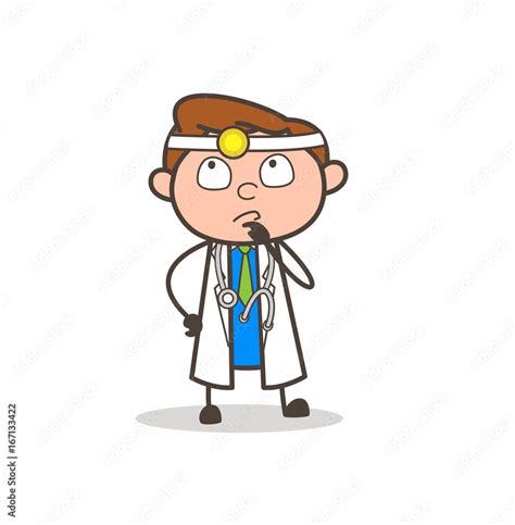 Cartoon Doctor Making a Plan Vector Illustration Stock Vector | Adobe Stock