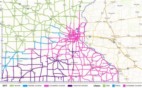 Mn Road Conditions Map | Color 2018