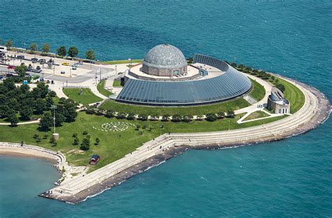 Adler Planetarium in Chicago Aerial Photo Photograph by David Oppenheimer - Pixels