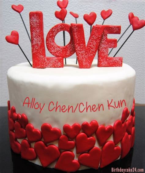 Love Birthday Cake For Lover With Name | Birthday cake for husband, Cake for husband, Happy ...