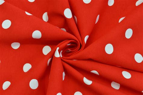 Wholesale Fabric: Cotton Spandex Dots on Red » Fabric Merchants ...