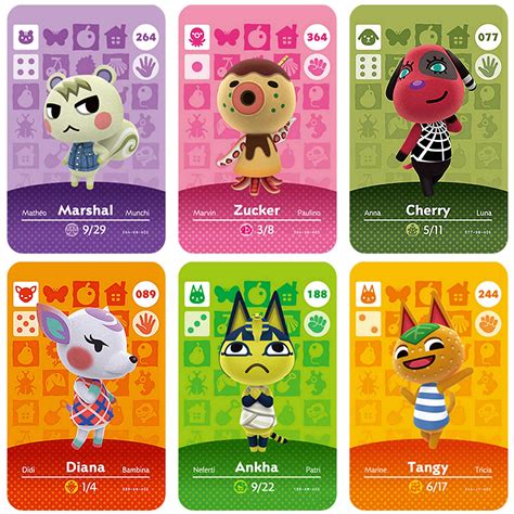 Buy NFC Amiibo Cards for Animal Crossing New Horizons Marshal, Zucker, Cherry, Ankha, Tangy ...