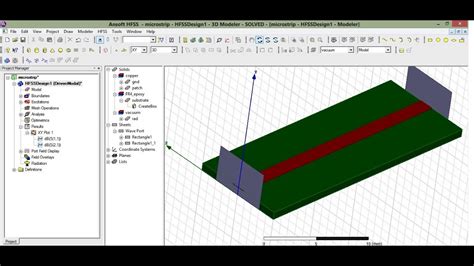 Microstrip line design in HFSS 13 (Part1) (USE Captions: CC) - YouTube