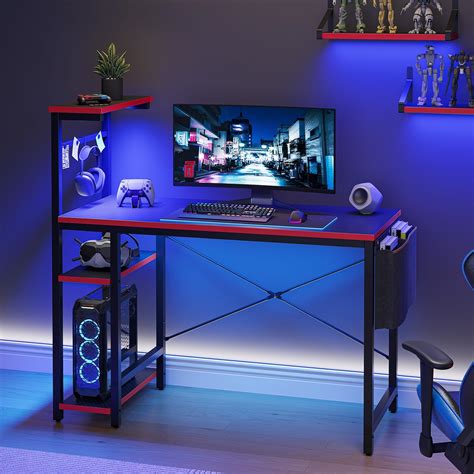 Amazon.com: Computer Desk Industrial Style Solid Wood Computer Desk Heavy Home Office Gaming ...