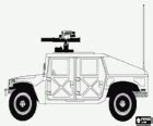 Military armored vehicle coloring page printable game