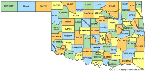 Oklahoma County Map - OK Counties - Map of Oklahoma