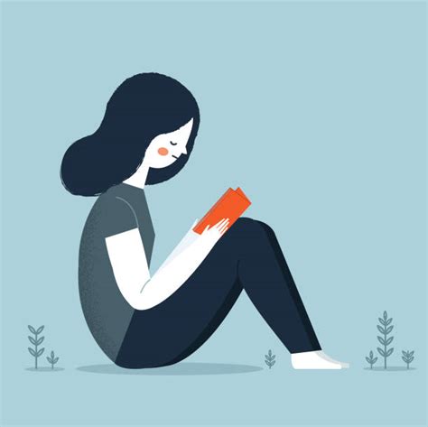 Silhouette Of A Girl Reading A Book Illustrations, Royalty-Free Vector Graphics & Clip Art - iStock