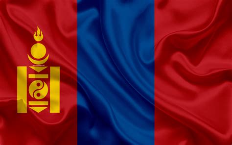Download wallpapers Flag of Mongolia, 4k, silk texture, Asia, Mongolian flag, national flag ...