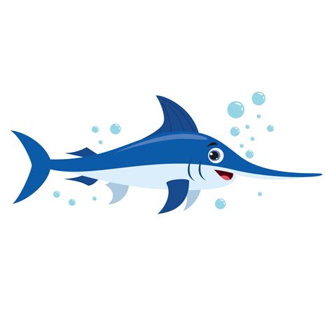 Cartoon Drawing Of A Swordfish 13539674 Vector Art at Vecteezy