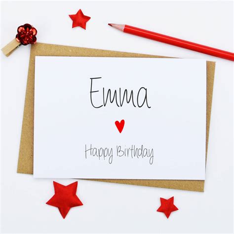 Personalised Happy Birthday Name Card By Andrea Fays