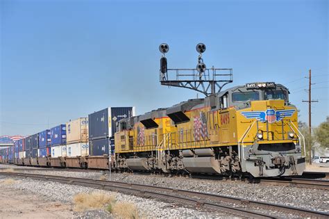 Two Union Pacific EMD SD70Ace locomotives lead an eastboun… | Flickr