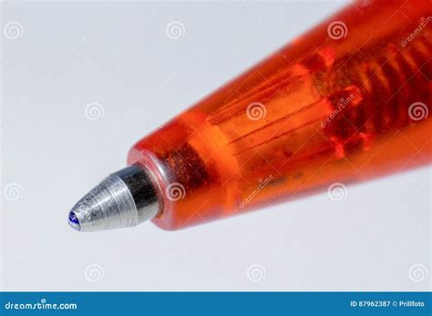 Ballpoint pen tip stock image. Image of detail, metal - 87962387