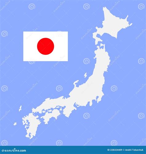 Vector Map Japan, Template Asia Outline Country Stock Vector ...