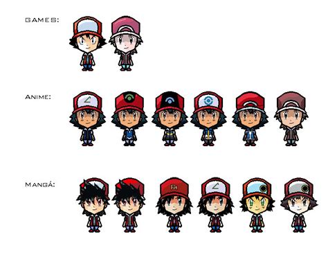 Pokemon all red variantions sprites by FelipeCereda on DeviantArt