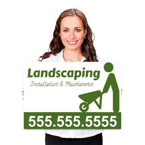 Landscaping Yard Sign | Landscaping Lawn Signs | Garden Cleaning Yard ...