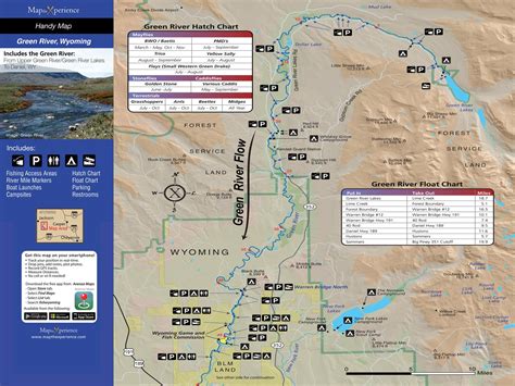 Green River, Wyoming Pocket Fishing Map