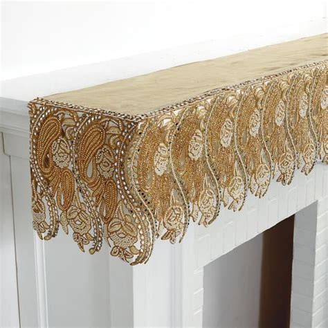 Dupioni Paisley Mantel Scarf | Frontgate | Mantel decorations, Mantel ...