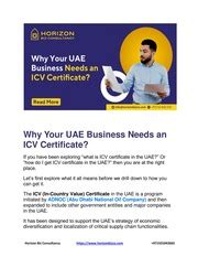 Why Your UAE Business Needs an ICV Certificate? : Free Download, Borrow ...