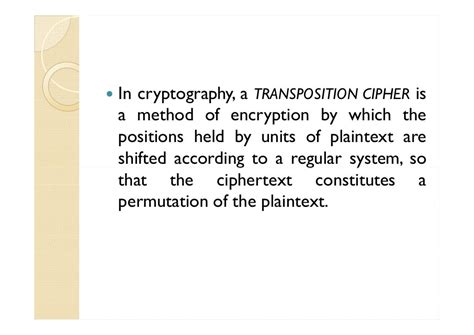 Transposition cipher