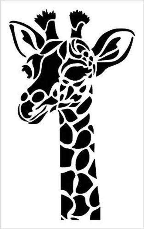 Giraffe Portrait Stencil by StudioR12 | Zoo Animals | DIY Creativity ...