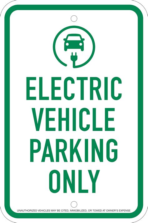 Electric Vehicle Parking Only Sign, 12x18 – Community Boss