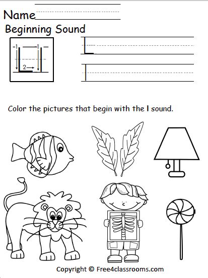 Free Letter L Phonics Worksheets - Free4classrooms | Beginning sounds worksheets, Letter l ...