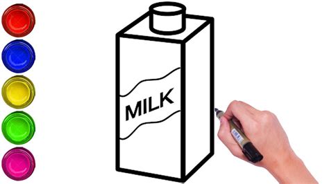 Milk Picture Drawing - How To Draw A Milk Bottle Step By Step Easy How ...