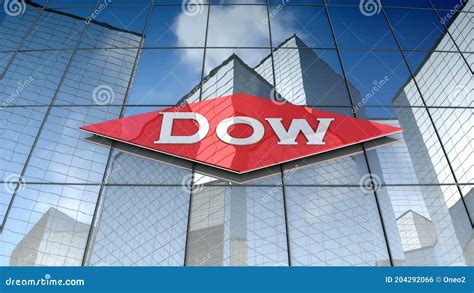 Editorial, the Dow Chemical Company Logo on Glass Building. Stock ...