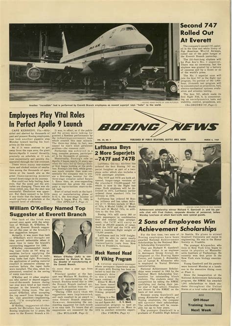 Boeing News Brochure Mar 6 1969 from La Jetée Press - The Airchive 2.0