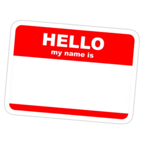 "Hi, my name is ........" Stickers by Stuart Stolzenberg | Redbubble