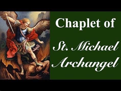 Chaplet Of St Michael, St Michael Prayer, Saint Michael, Novena Prayers, Catholic Prayers ...