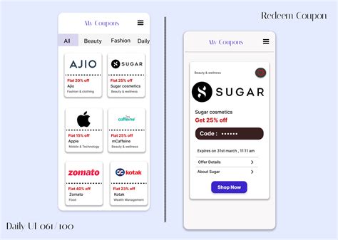 Daily Ui 061/100 Redeem Coupon | Figma