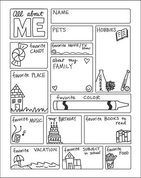 All About Me Worksheets Printables Free | All about me preschool, All ...