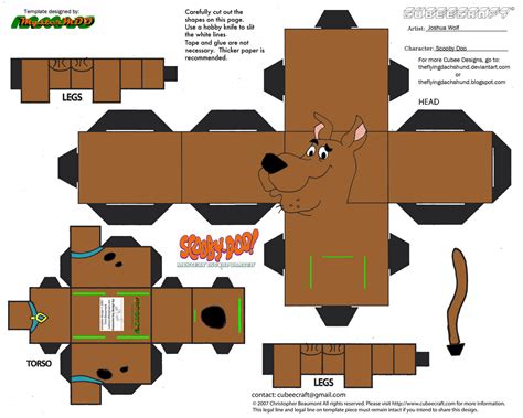 Scooby Doo Papercraft Toy | Free Printable Papercraft Templates