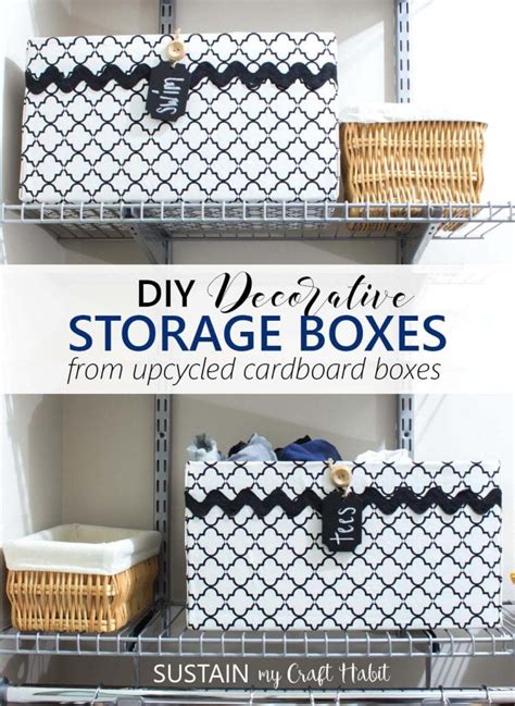 Upcycling a Cardboard Box into a Stylish DIY Storage Box – Sustain My Craft Habit