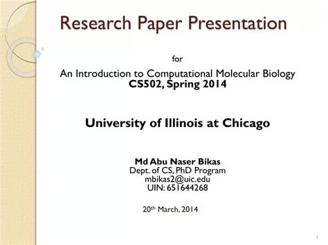 Sample research paper presentation ppt