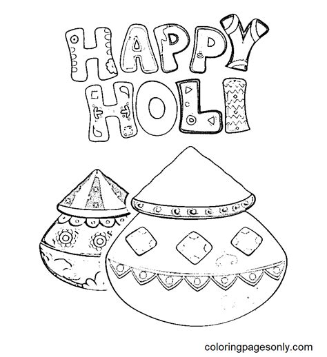 Holi Holi Coloring Page - Free Printable Coloring Pages